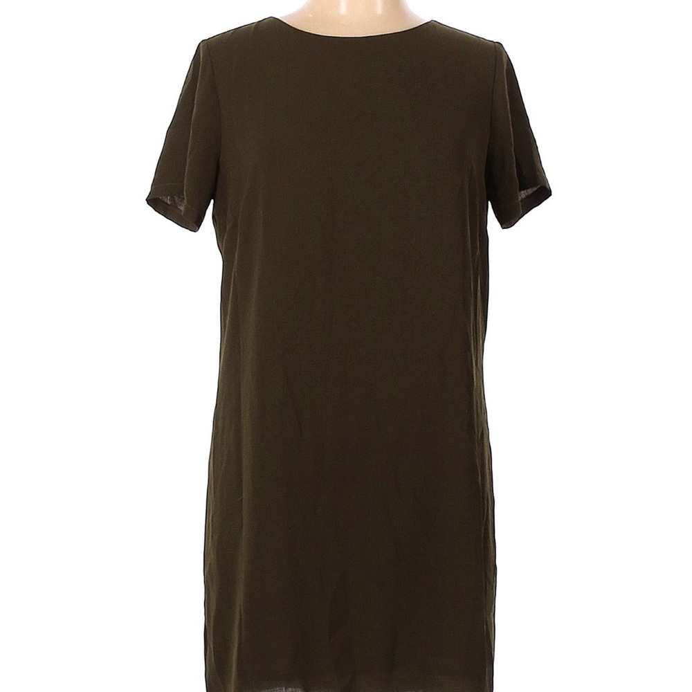 Olive Green Short Sleeve Dress